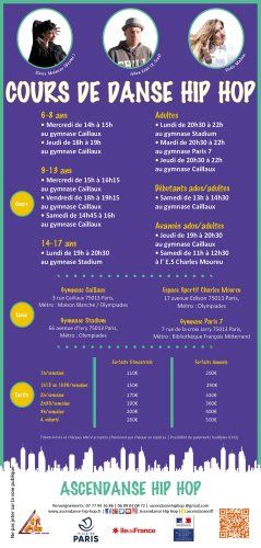 RENTRÉE 2019-2020 DES COURS D'ASCENDANSE HIP HOP