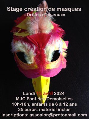 Stage création de Masques