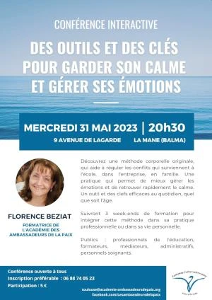 Conférence Interactive Des outils et des clés pour garder son calme et gérer ses émotions