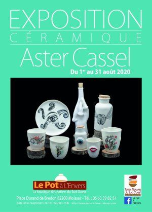 Exposition août 2020 Aster Cassel au Pot à l'Envers à Moissac