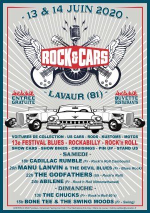 Festival ROCK'&'CARS à Lavaur (81) les 13 et 14 juin 2020
