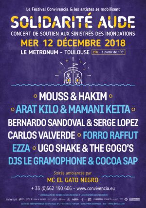 Solidarité Aude : Concert de soutien aux sinistré.e.s des inondations