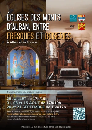 Eglises des monts d'Alban, entre fresques et boiseries 