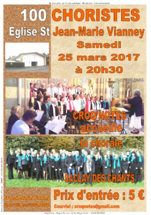 Concert : la chorale Croq'Notes reçoit la chorale Saclay des Chants