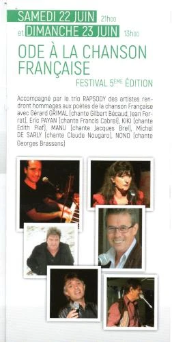 FESTIVAL DE LA CHANSON FRANÇAISE 5 éme Edition 