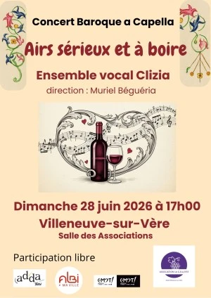Ensemble Vocal Clizia - Concert baroque a capella d'Airs Sérieux et à Boire