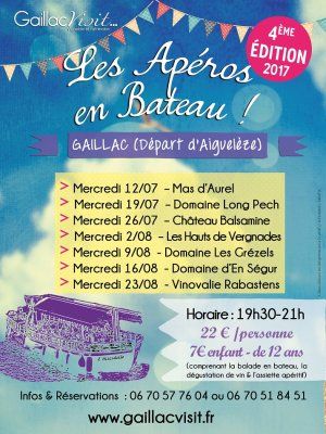 apero en bateau Gaillac