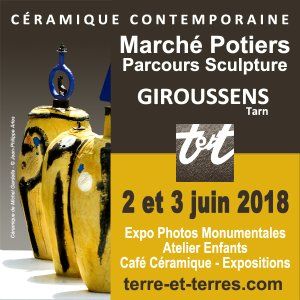 Le marché de céramique contemporaine à Giroussens