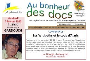 Conférence à Gardouch : "Les Wisigoths et le Code d'Alaric", par Georges Labouysse