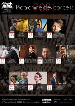 SAISON 2021 DES GRANDS CONCERTS D'ORGUE