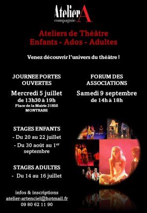 Portes ouvertes Ateliers théâtre et stages théâtre