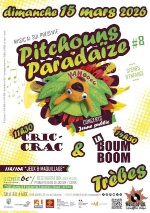 CONCERTS Pitchouns Paradaïze #8 : Cric-crac + Boum Boom