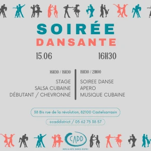 Soirée Dansante Salsa Cubaine et dernier stage de salsa