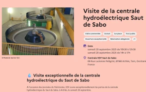 Visite de la centrale hydroélectrique du Saut de Sabo - Journées Européennes du patrimoine