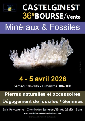 36ème Bourse vente minéraux fossiles pierres naturelles à CASTELGINEST