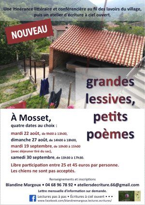 Grandes lessives, petits poèmes • Itinérance & Atelier d'écriture