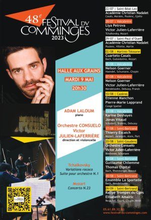 Concert Adam LALOUM, piano, Orchestre CONSUELO, Victor JULIEN-LAFERRIÈRE, direction et violoncelle
