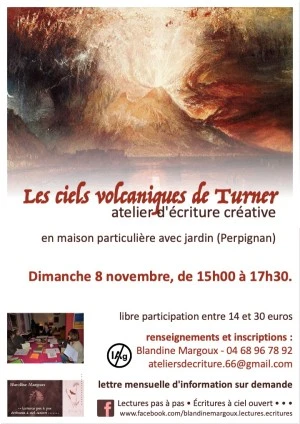 Les ciels volcaniques de Turner • Atelier d'écriture créative