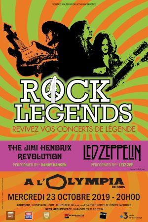 Rock Legends à l'Olympia pour Jimi Hendrix et Led Zeppelin