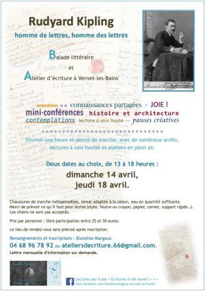 Rudyard Kipling, homme de lettres, homme des lettres • Balade & Atelier d'écriture