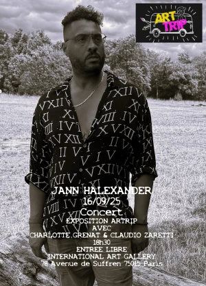 Jann Halexander en concert à l'International Art Gallery, exposition ARTrip