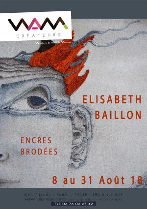 Encres brodées d'Elisabeth Baillon