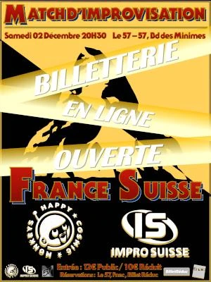 Match d'Improvisation Théâtrale France vs Suisse
