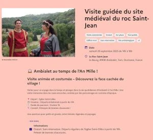 Visite guidée du site médiéval du roc Saint-Jean -Journées Européennes du Patrimoine 2025