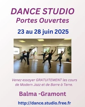Dance Studio Portes Ouvertes du 23 au 28 juin 2025