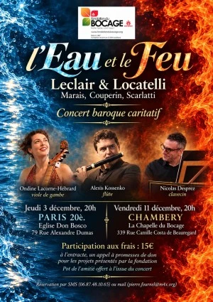 L'eau et le feu : concert baroque caritatif