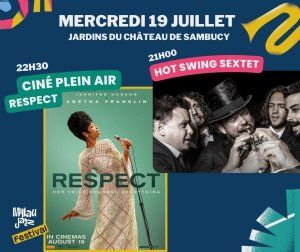 Millau Jazz Festival - Hot Swing Sextet + Ciné plein air, Respect, Aretha Franklin - 19 Juillet