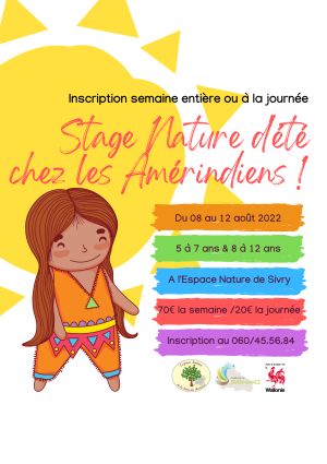 Stage Nature d'été chez les Amérindiens