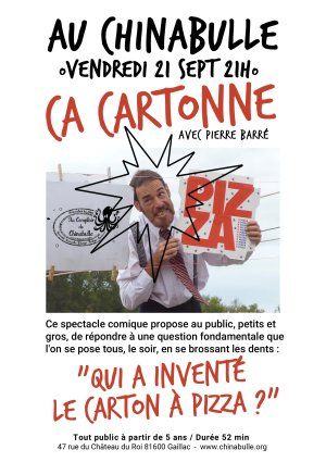 Spectacle one-man show "ça cartonne"