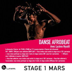 Stage Afrobeat avec Lycène Nyudil