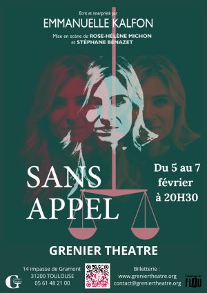 Sans Appel - seule en scène d'Emmanuelle Kalfon