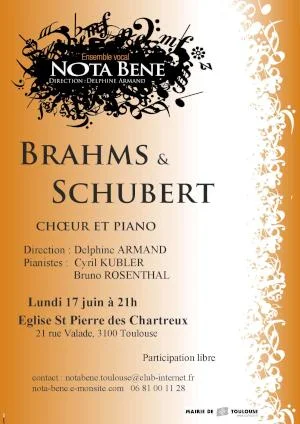 Concert BRAHMS & SCHUBERT choeur et piano