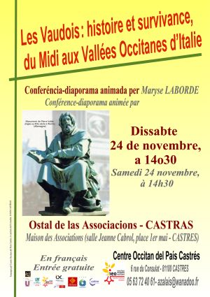 Conférence « Les Vaudois : Histoire et survivance, du Midi aux Vallées Occitanes d'Italie »