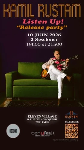 Kamil Rustam en concert à Paris le 10 juin pour la sortie de l'album Listen Up!