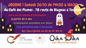Atelier Jeux de Sociétés en Famille / Spécial HALLOWEEN / à Partir de 3 Ans
