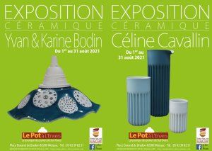 Exposition août 2021 Céline Cavallin et Yvan Bodin au Pot à l'Envers à Moissac. 