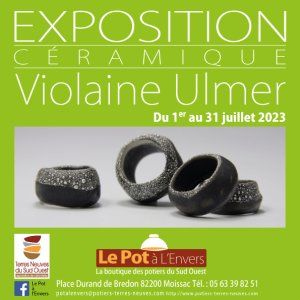 Exposition Juillet 2023 Violaine Ulmer au Pot à l'Envers à Moissac.