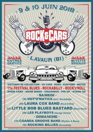 Festival ROCK'&'CARS à Lavaur (81) les 9 et 10 juin 2018