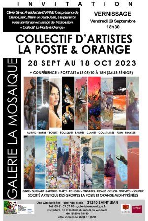 [Exposition] Collectif La Poste & Orange du 28/09 au 18/10/23