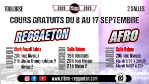 Portes Ouvertes Cours de Reggaeton et Afro gratuits