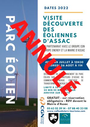Visite découverte des éoliennes d'Assac - ANNULÉ