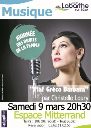 Piaf, Gréco, Barbara par Christelle Loury