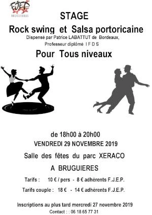 Stage de Rock swing et de Salsa portoricaine