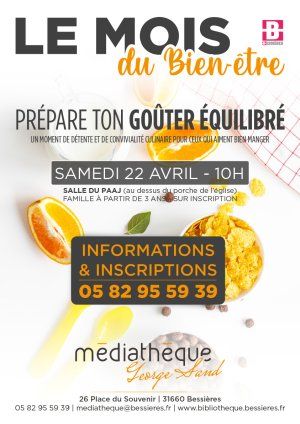 Atelier "mois du bien-être" Prépare ton goûter équilibré 
