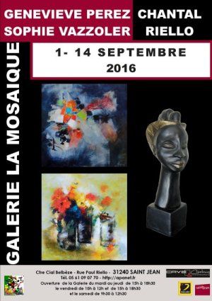 Exposition de Geneviève Perez, Sophie Vazzoler et Chantal Riello