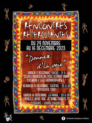 RENCONTRES RE'PERCUTANTES 2023 " Donnez d' La voix"